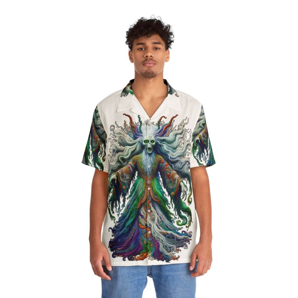 Colorfull Banshee Hawaiian Shirt featuring a legendary mythological creature - People Front