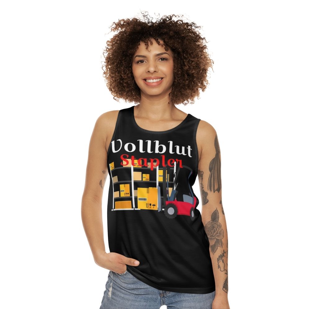 Thoroughbred Stacker Unisex Tank Top for Warehouse Workers - women