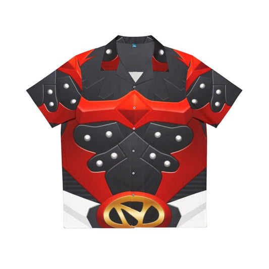 Psycho Red Hawaiian Shirt with Power Rangers Inspired Design