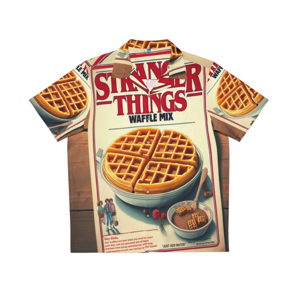 Waffle Mix Hawaiian Shirt, featuring a tropical pattern and a Stranger Things-inspired style