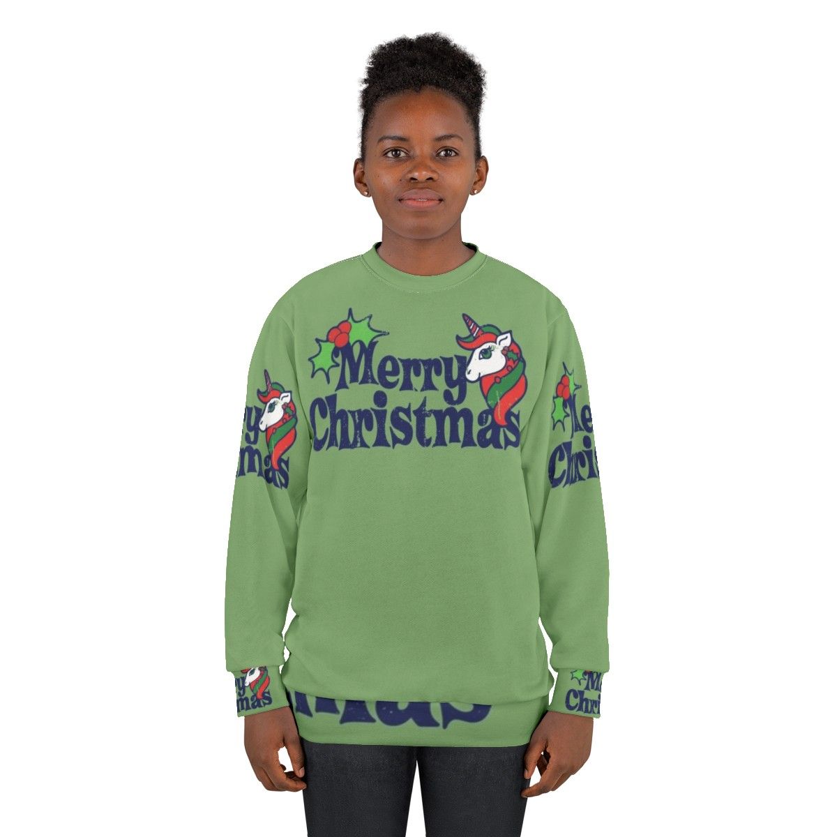 Merry Christmas Unicorn Sweatshirt - women