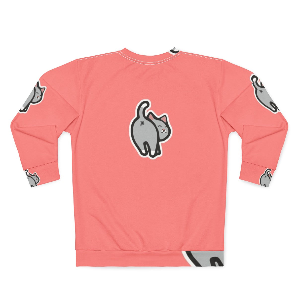 Cat butt sweatshirt for cat lovers - Back