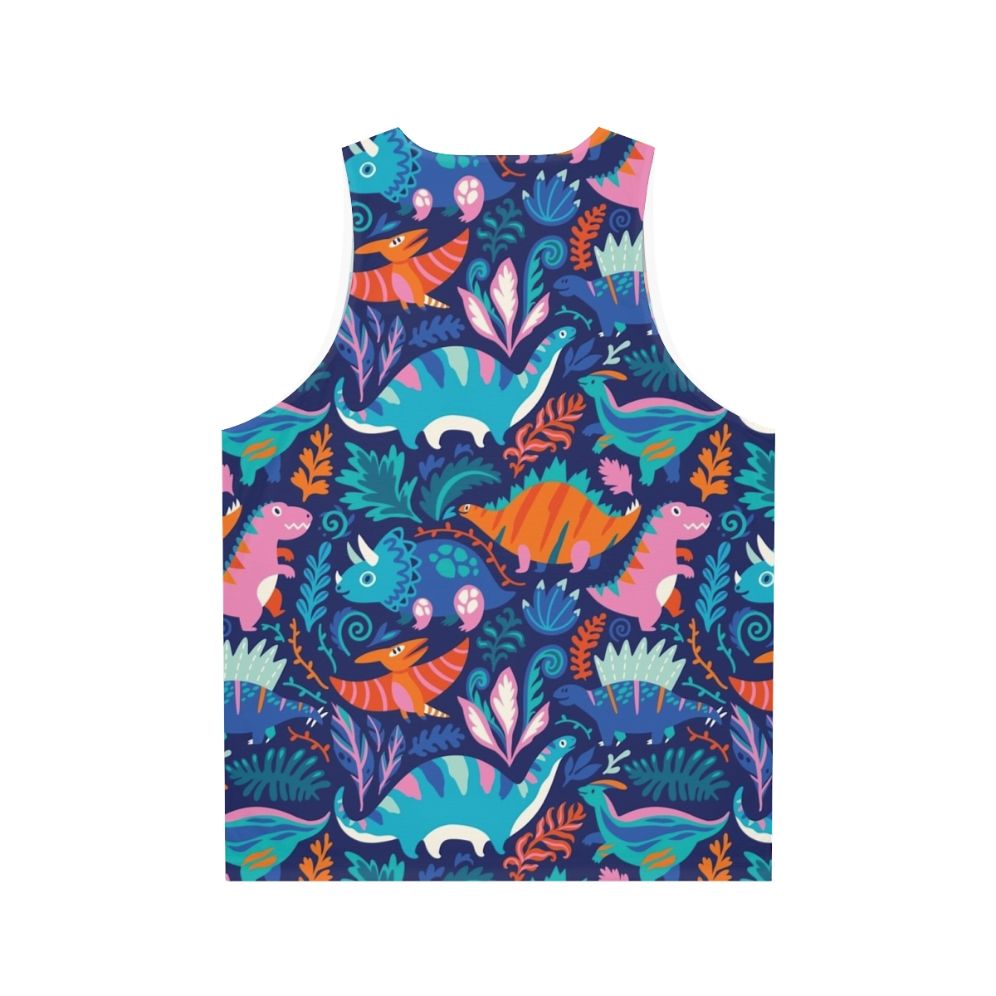 Dino Team 1 Unisex Dinosaur Tank Top - Back