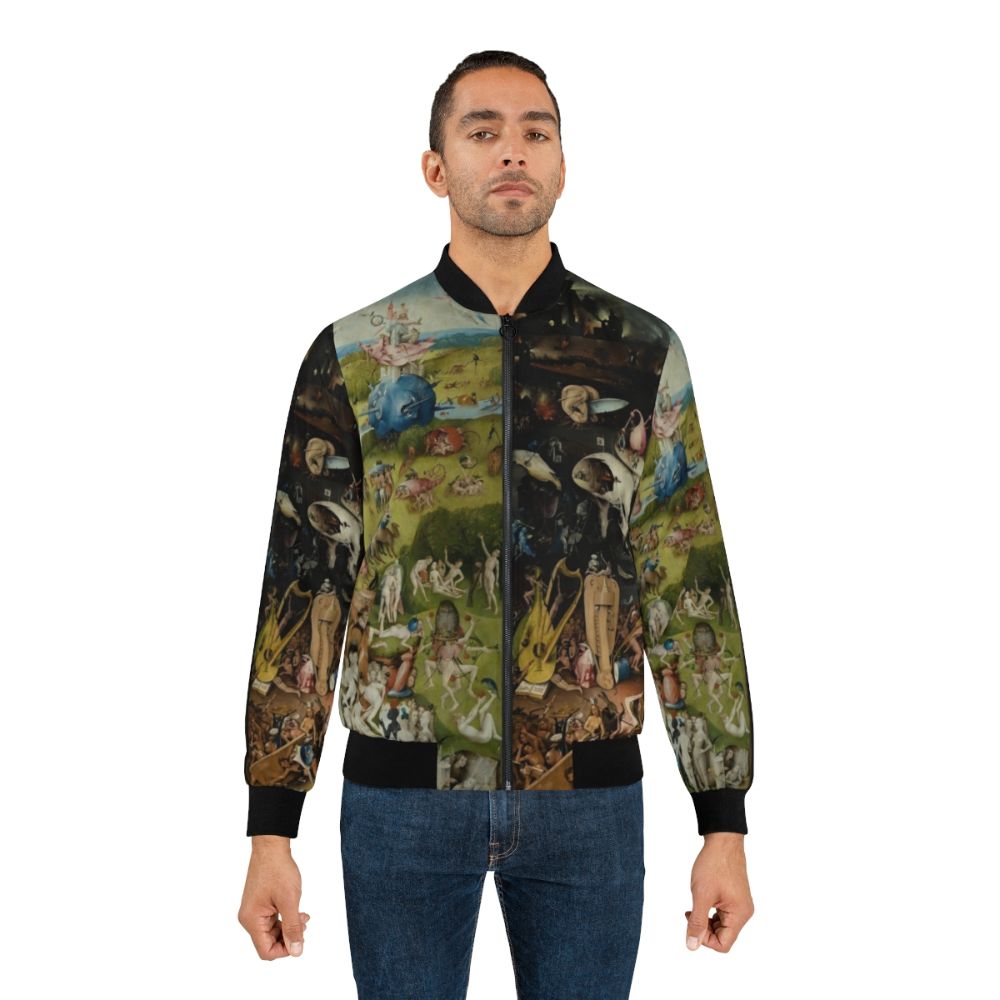 Hieronymus Bosch's iconic painting "The Garden of Earthly Delights" printed on a bomber jacket - Lifestyle