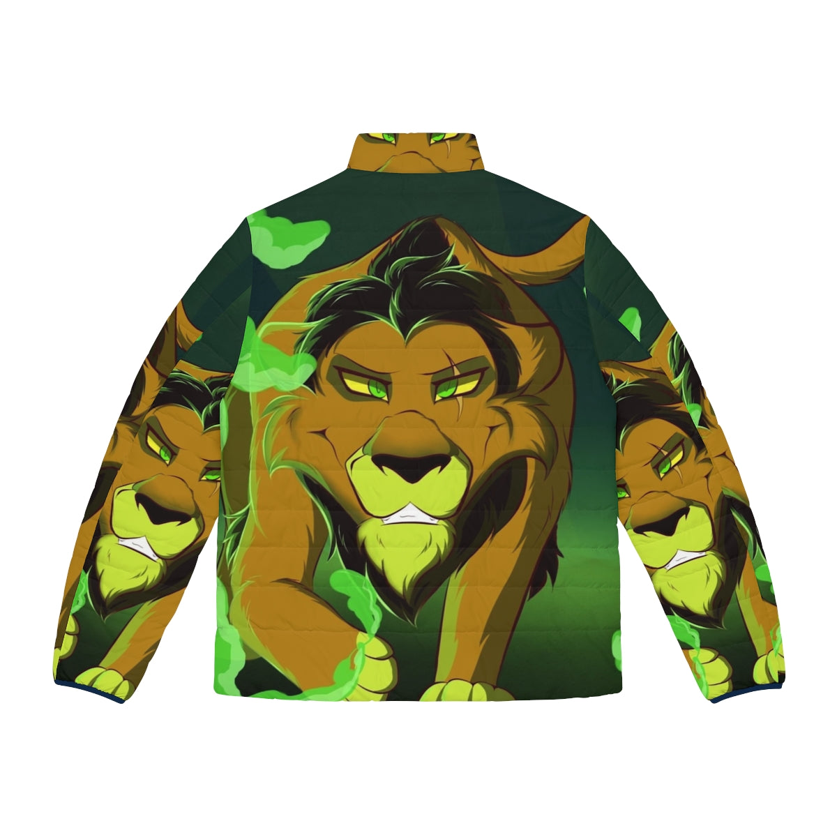 Scar Lion King Puffer Jacket with Disney Branding - Back