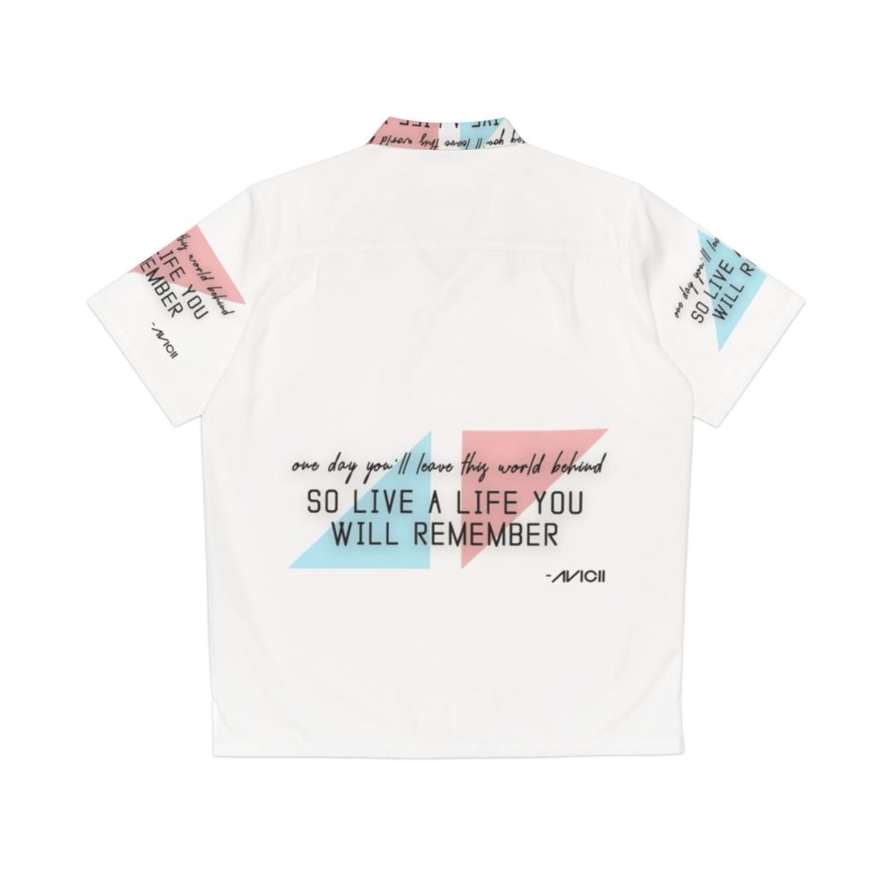 Avicii Hawaiian Shirt with Tribute Quote - Back