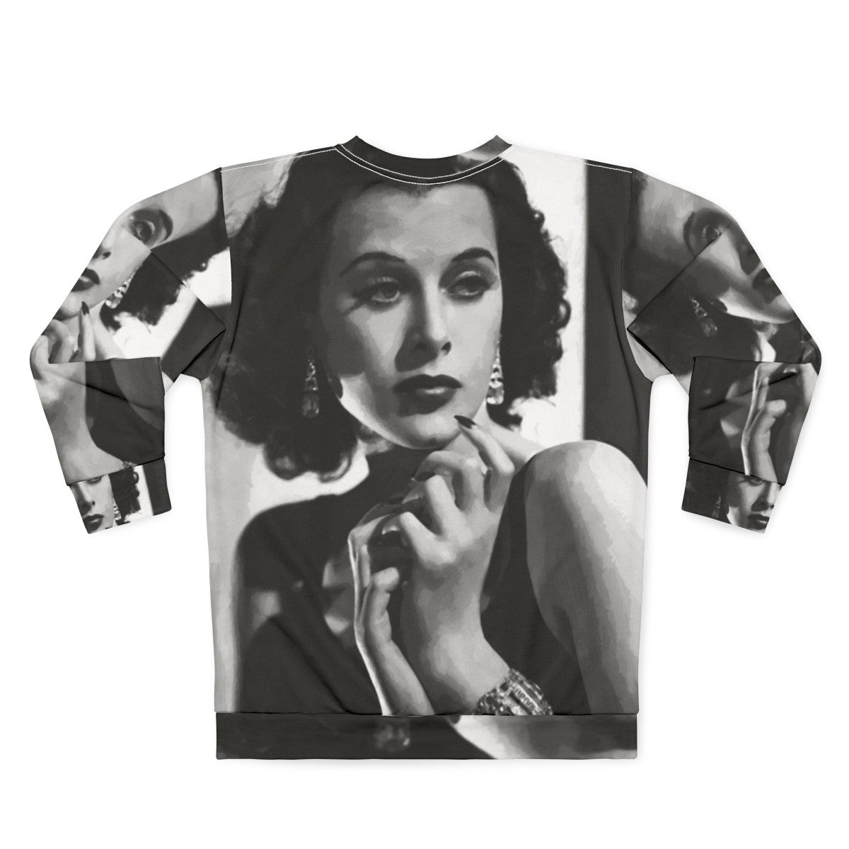 Vintage Hedy Lamarr Oil Painting Sweatshirt - Back