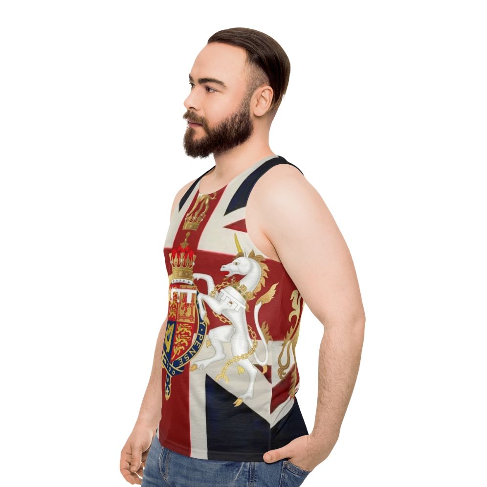 Unisex tank top featuring the Union Jack with Windsor insignia - men side