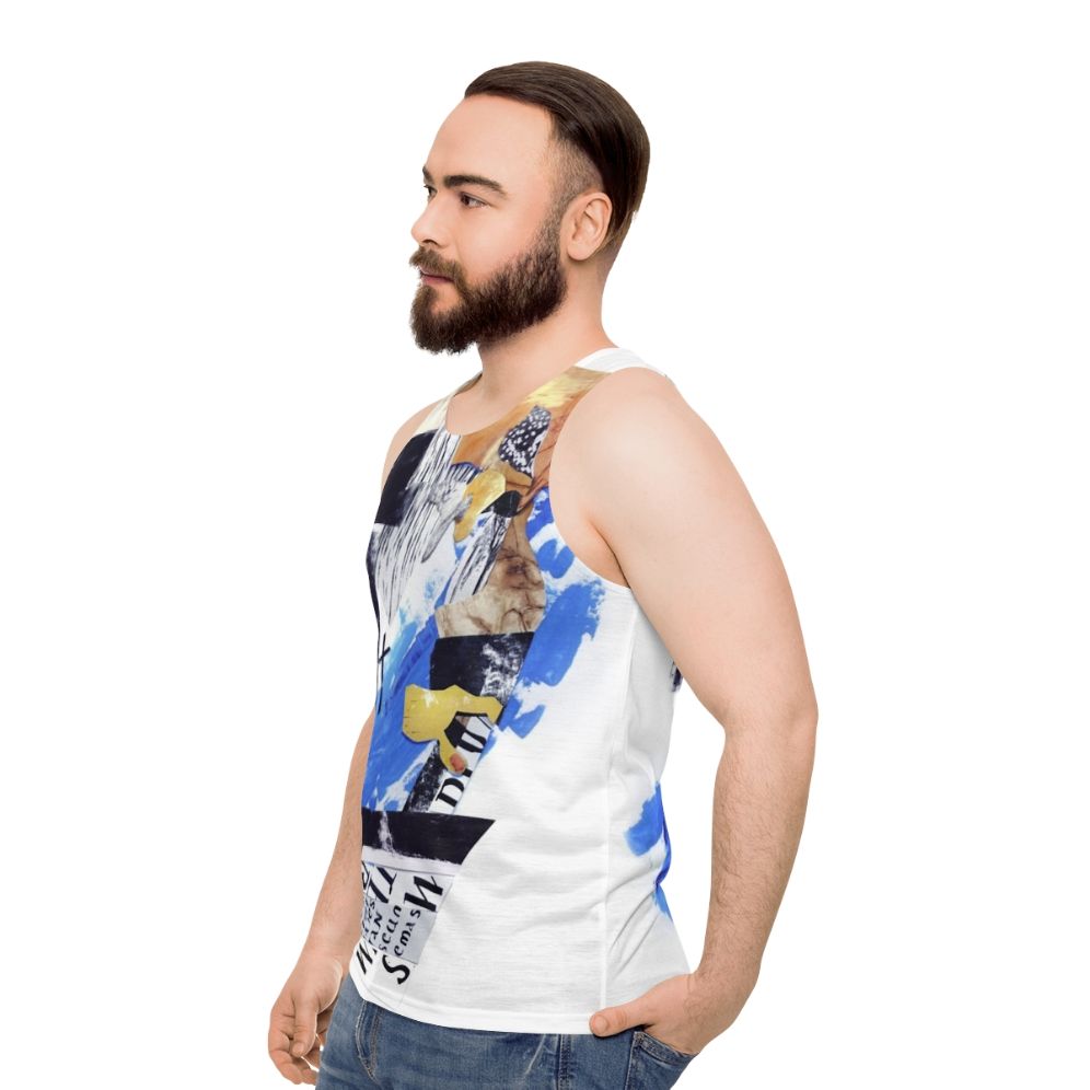 Arvo Part inspired minimalist unisex tank top - men side