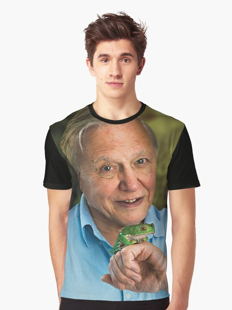 David Attenborough graphic t-shirt with all over print design featuring nature and animals - Men