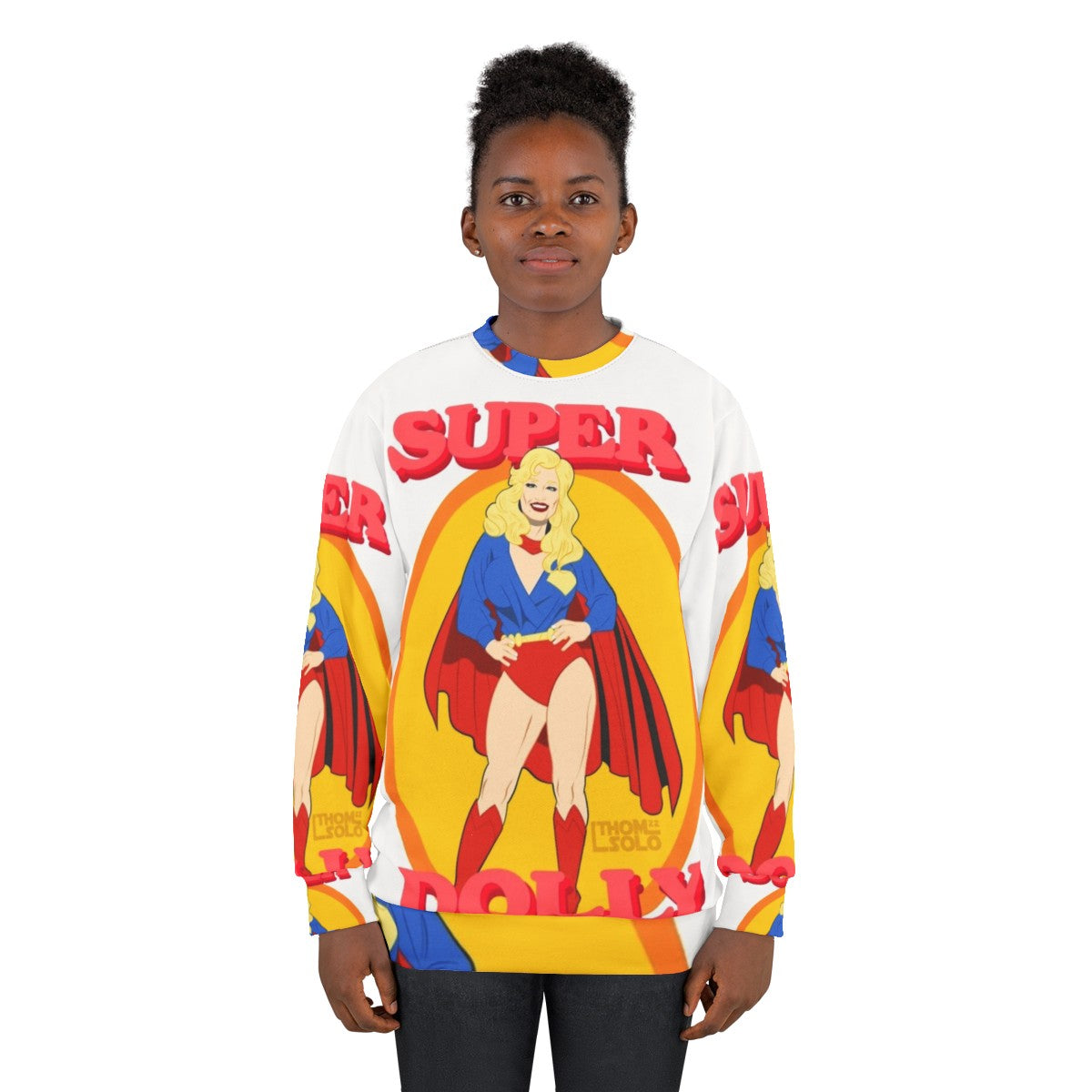 Dolly Parton inspired superhero sweatshirt - women