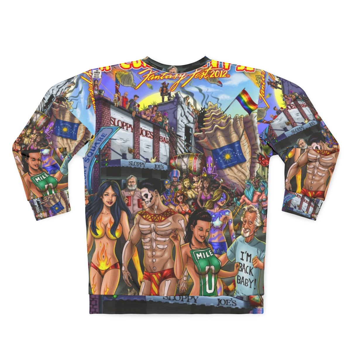 Shevibe's Key West Fantasy Fest Superhero Sweatshirt - Back