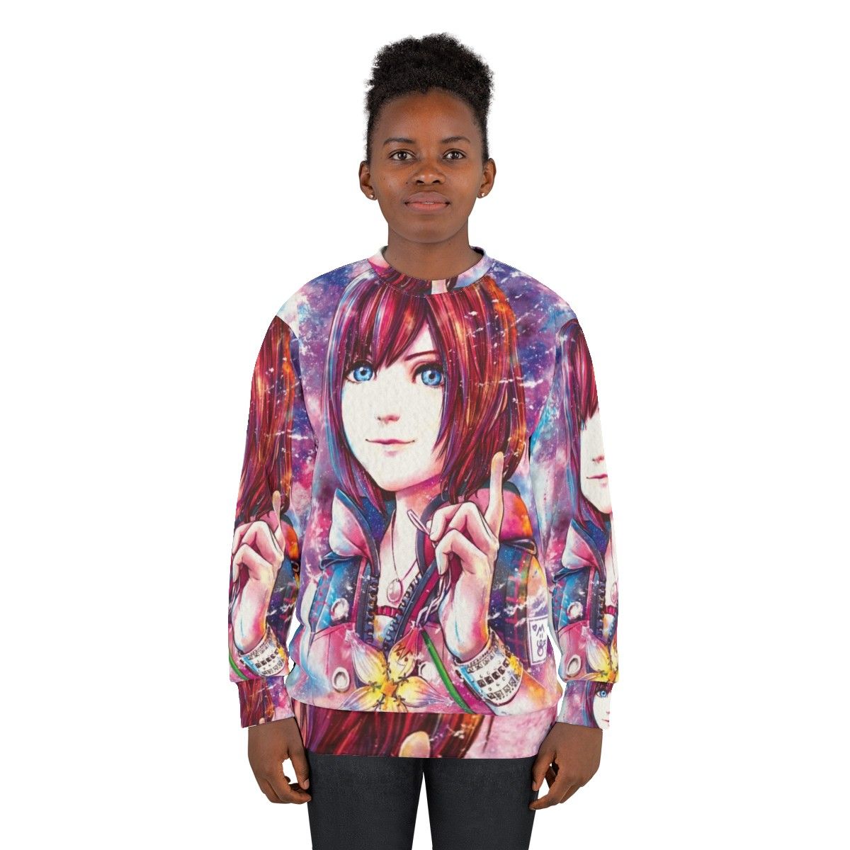 Kairi watercolor design sweatshirt - women