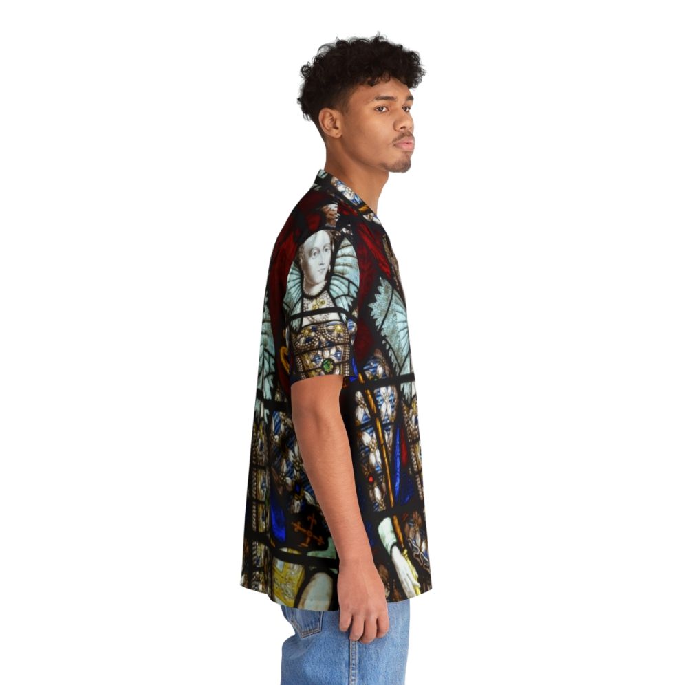 Queen Elizabeth I Stained Glass Hawaiian Shirt - People Pight