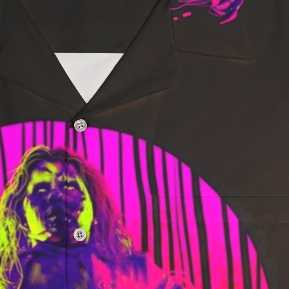 Retro Possessed Neon Hawaiian Shirt - The Exorcist - Detail