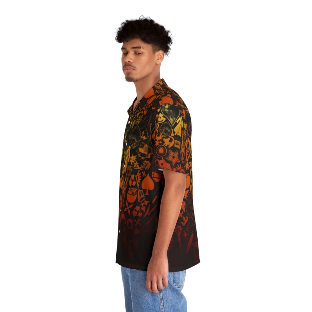 Kingdom Hearts Keyhole Orange Hawaiian Shirt - People Left