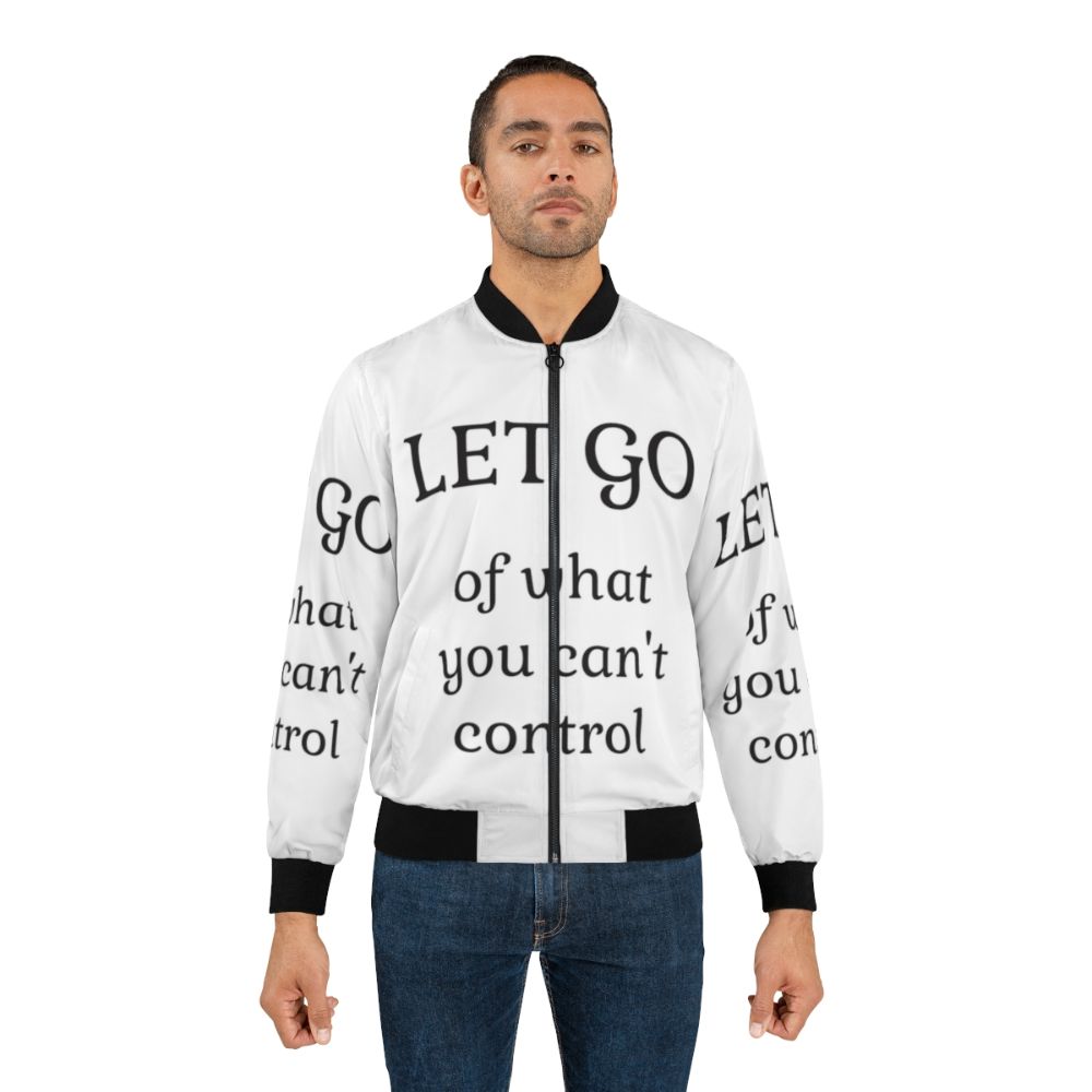 Stoic wisdom bomber jacket with inspirational quote - Lifestyle