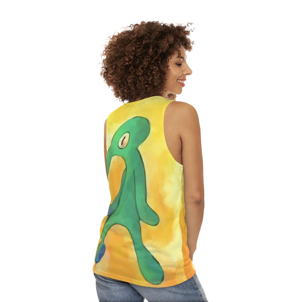 Bold and Brash Spongebob Cartoon Themed Unisex Tank Top - women back