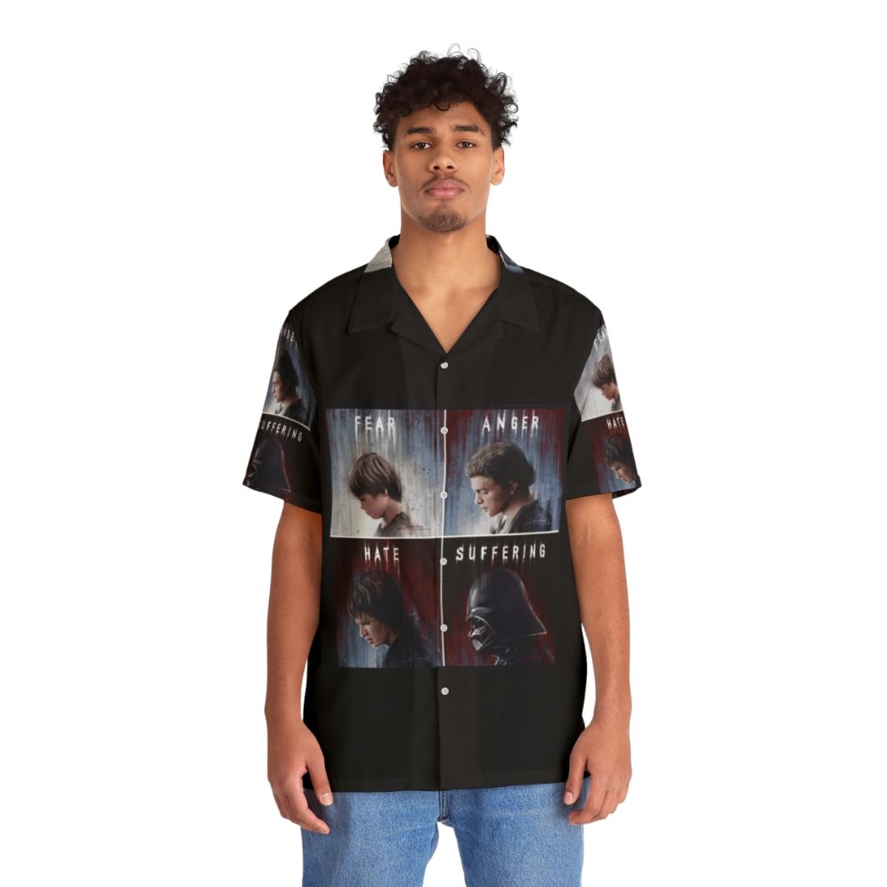 Dark Emotions Hawaiian Shirt with Goth Inspired Design - People Front