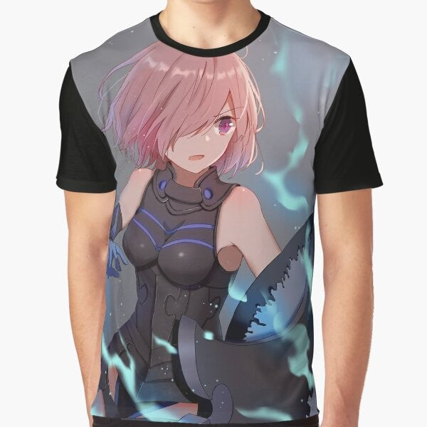 Fate anime manga graphic t-shirt featuring Mash Kyrielight character