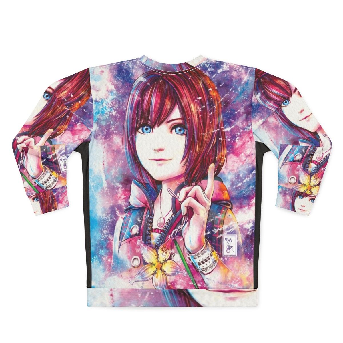 Kairi watercolor design sweatshirt - Back