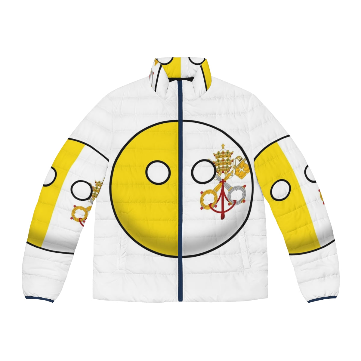 Vatican City Countryball Puffer Jacket with country flag design