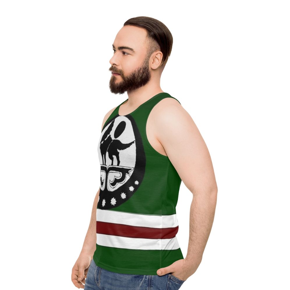 Chechen Flag Unisex Tank Top - men side