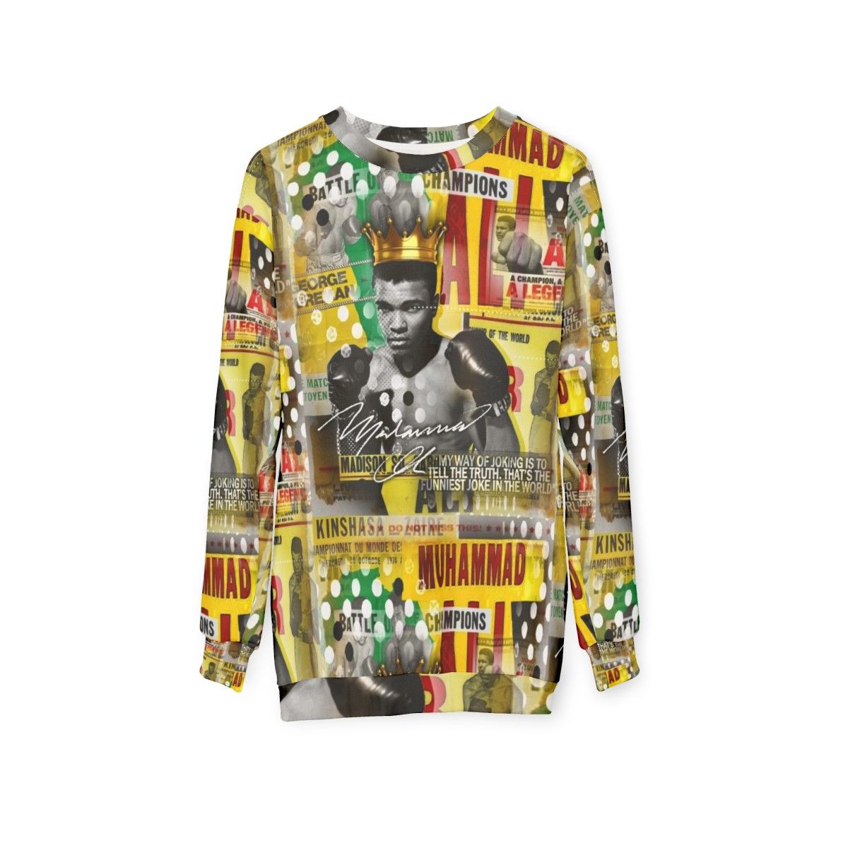 Muhammad Ali boxing sweatshirt - hanging