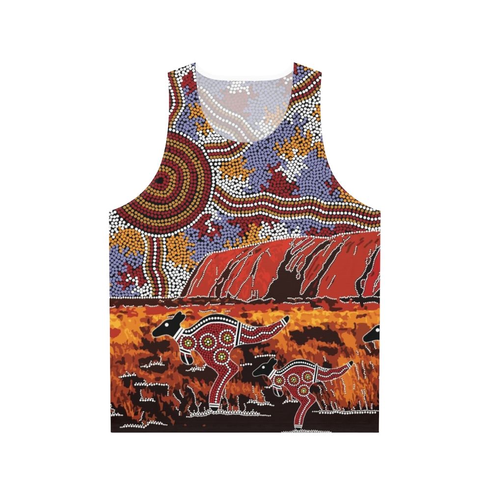 Authentic Aboriginal Art Uluru Tank Top