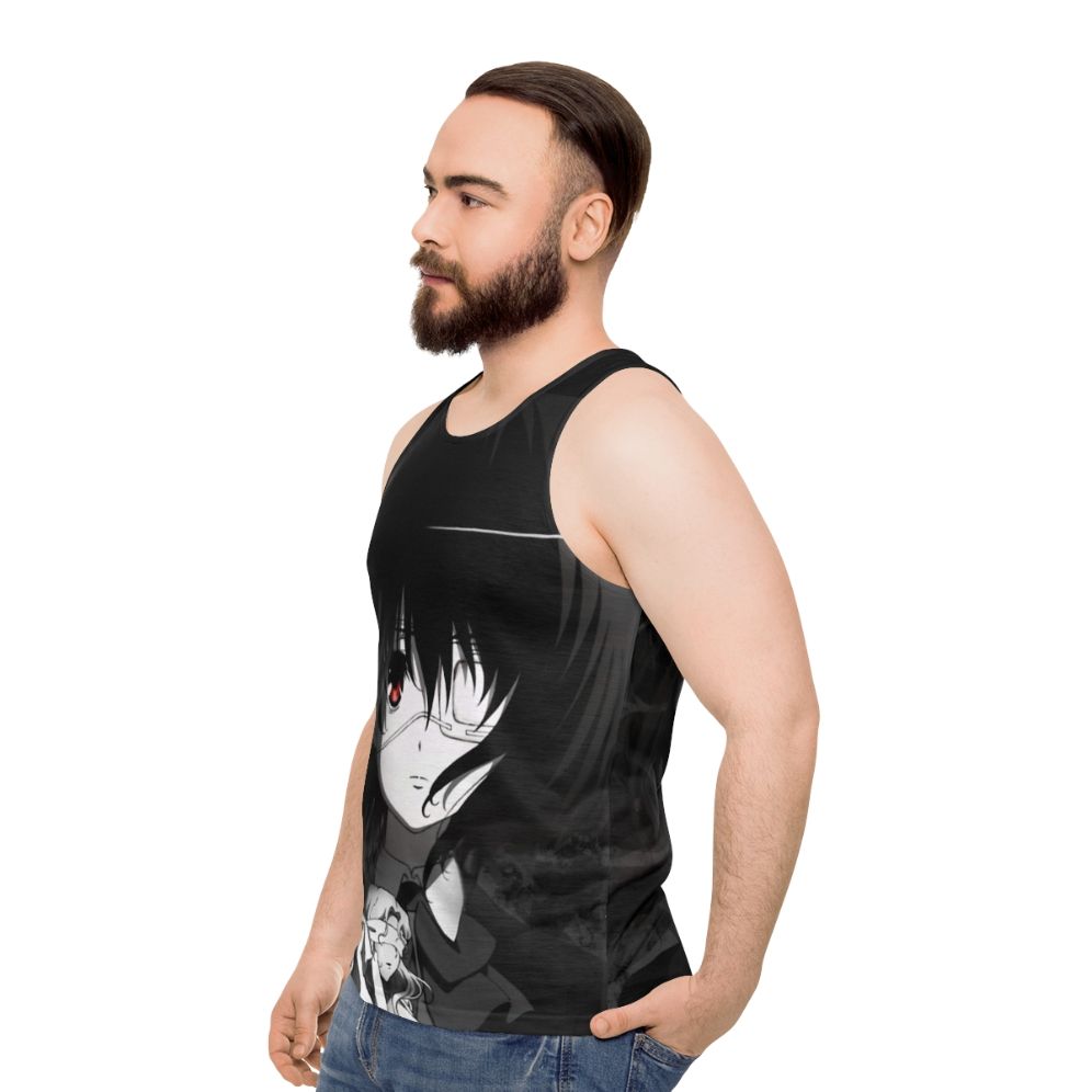 Unisex horror history mystery anime tank top - men side