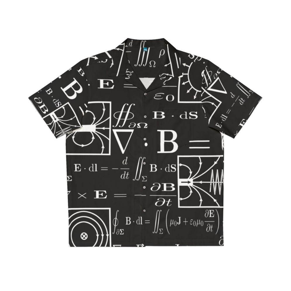 Maxwell's Equations Hawaiian Shirt with Physics and Electromagnetism Design