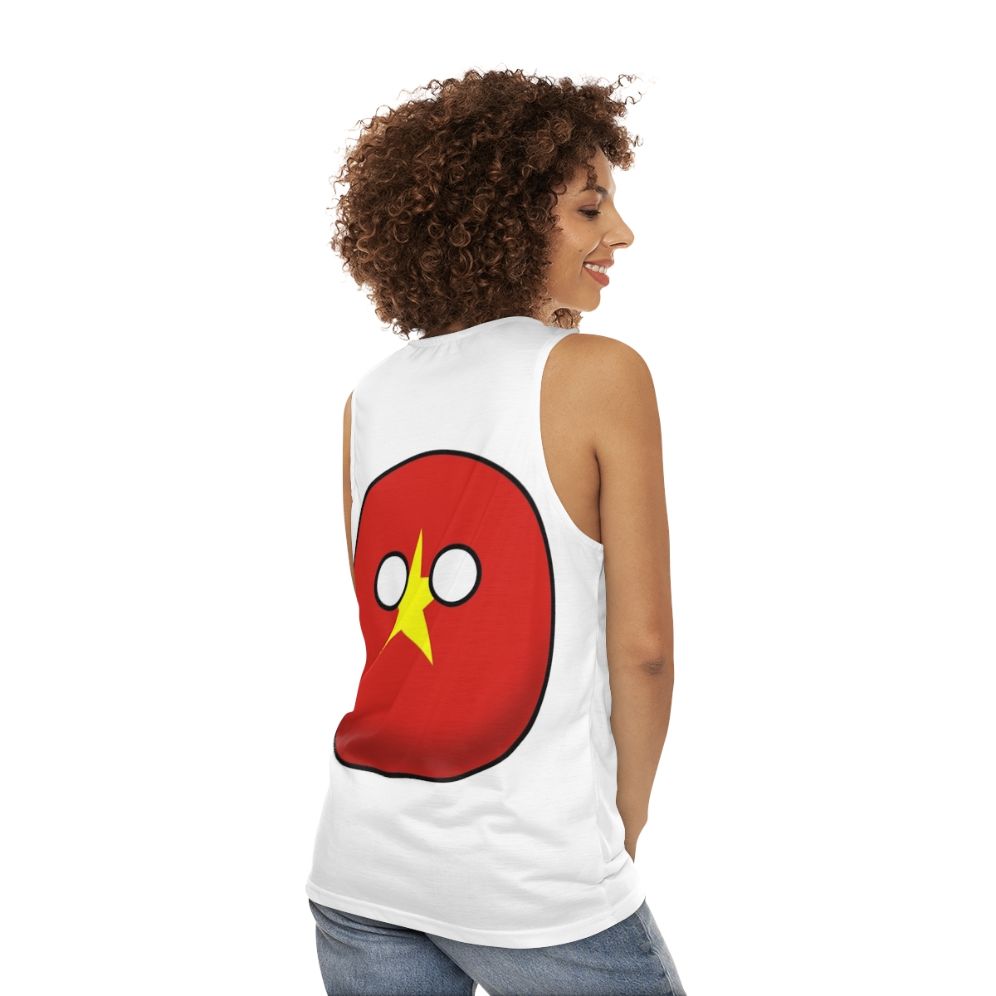 Vietnam Countryball Unisex Tank Top - women back