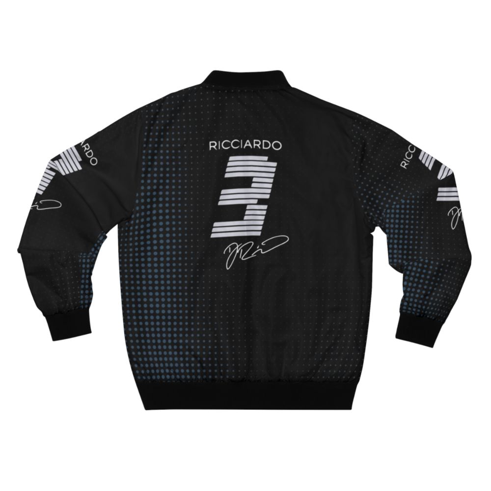 Daniel Ricciardo 3 - RB Team 2024 Bomber Jacket featuring a minimalist, vintage-inspired formula 1 motorsport design - Back