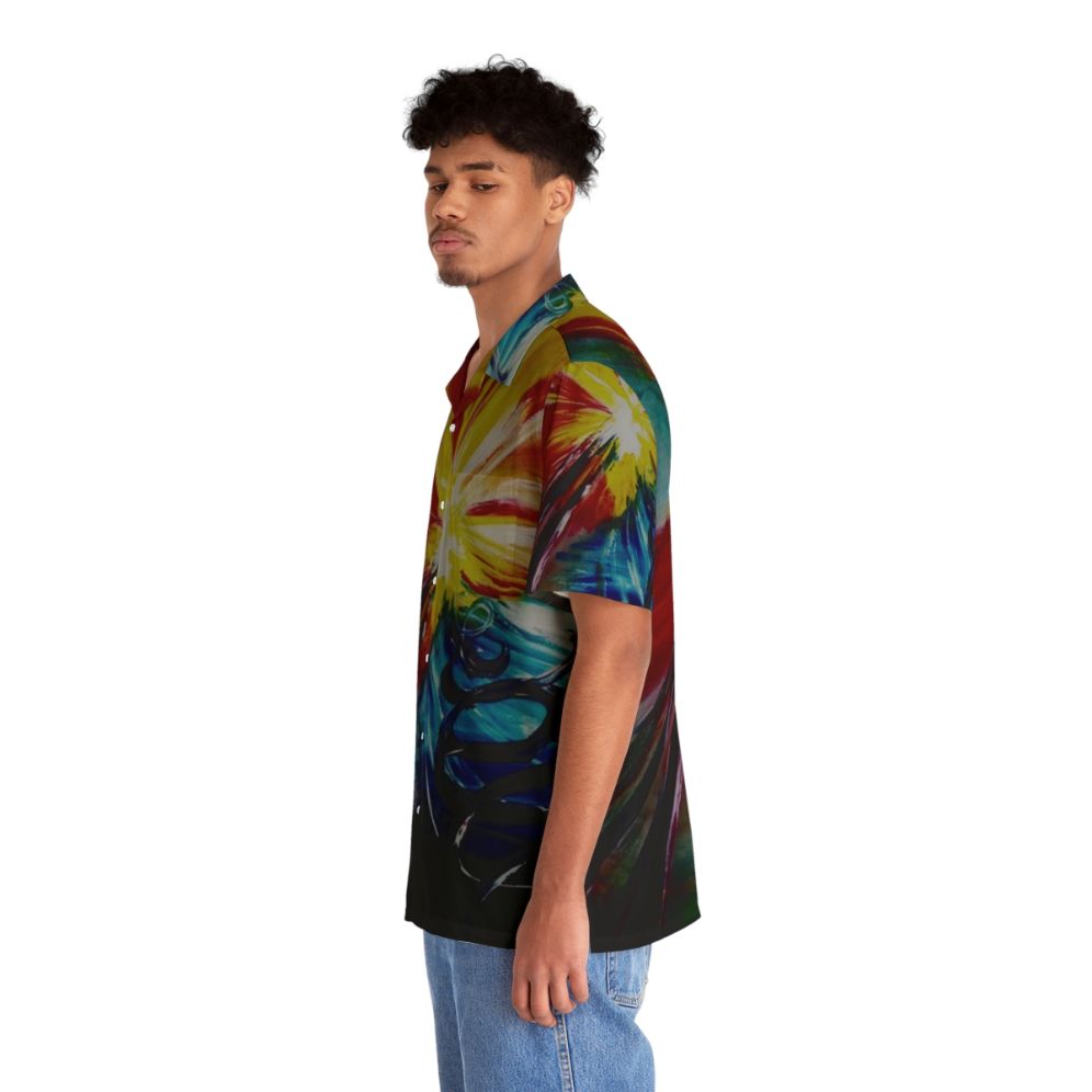 Bipolar Hawaiian Shirt with Colorful Abstract Design - People Left