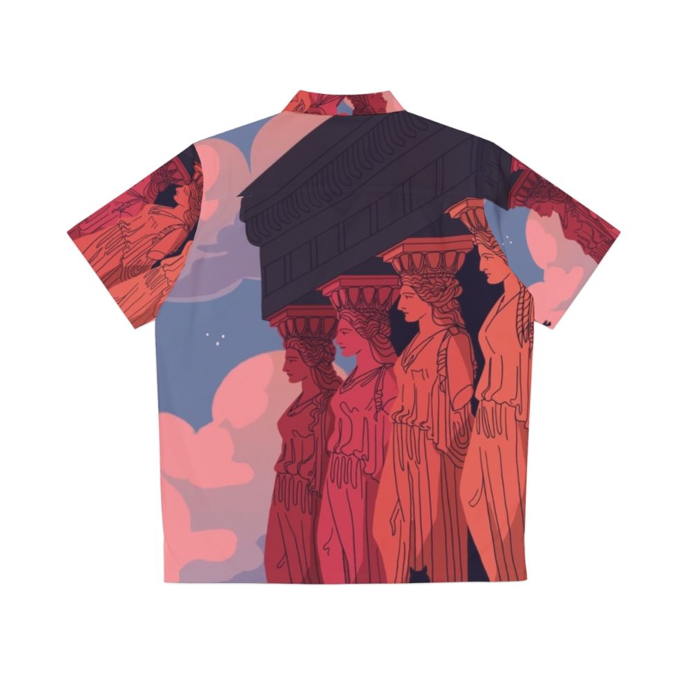 Ancient Greek Caryatids at Dusk Hawaiian Shirt - Back