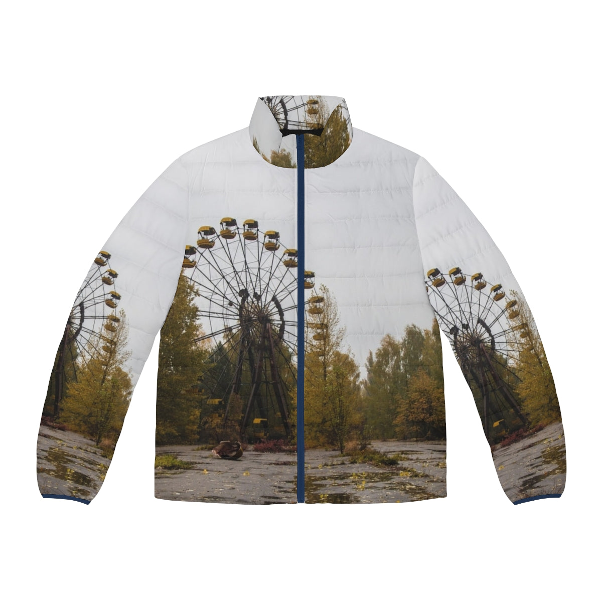 Pripyat Chernobyl Ferris Wheel Puffer Jacket - Post-Apocalyptic Urban Exploration Apparel