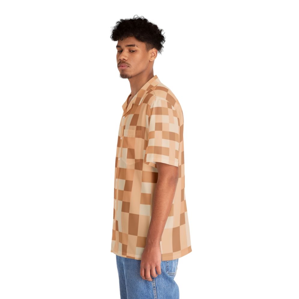 Pixelated Hawaiian shirt with censored nudity design - People Left