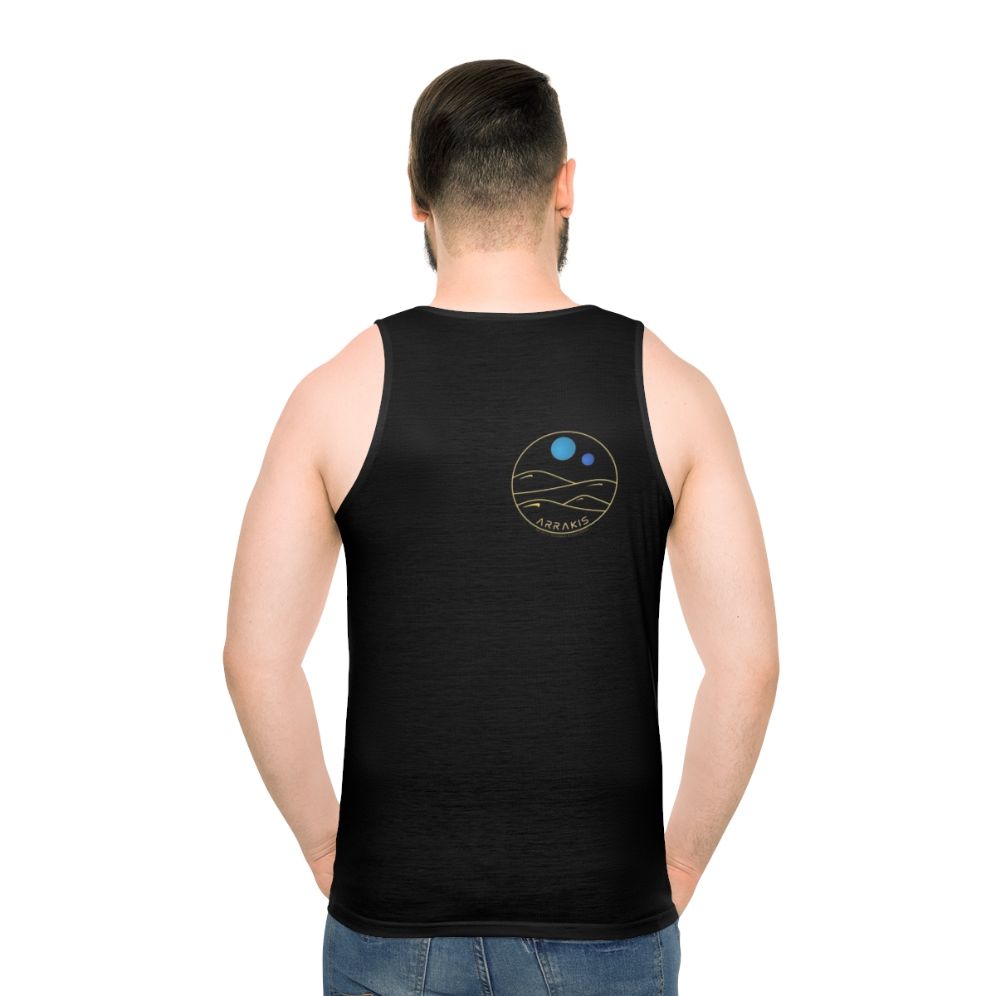 Arrakis Dune Inspired Unisex Tank Top - men back