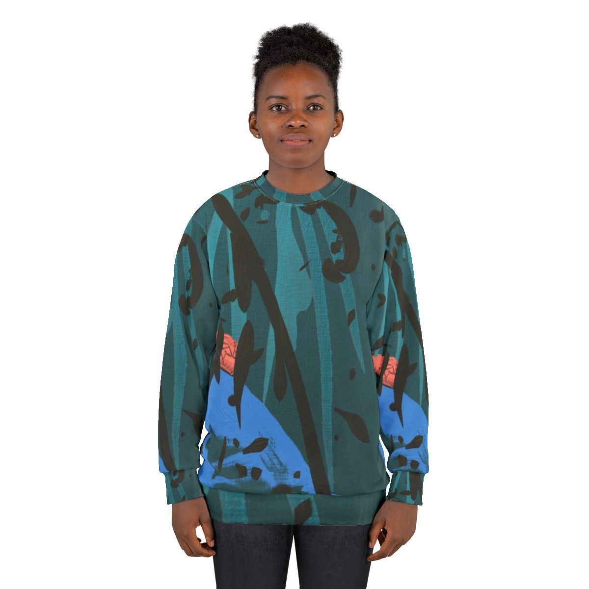 Colorful dance rehearsal sweatshirt with expressive design - women