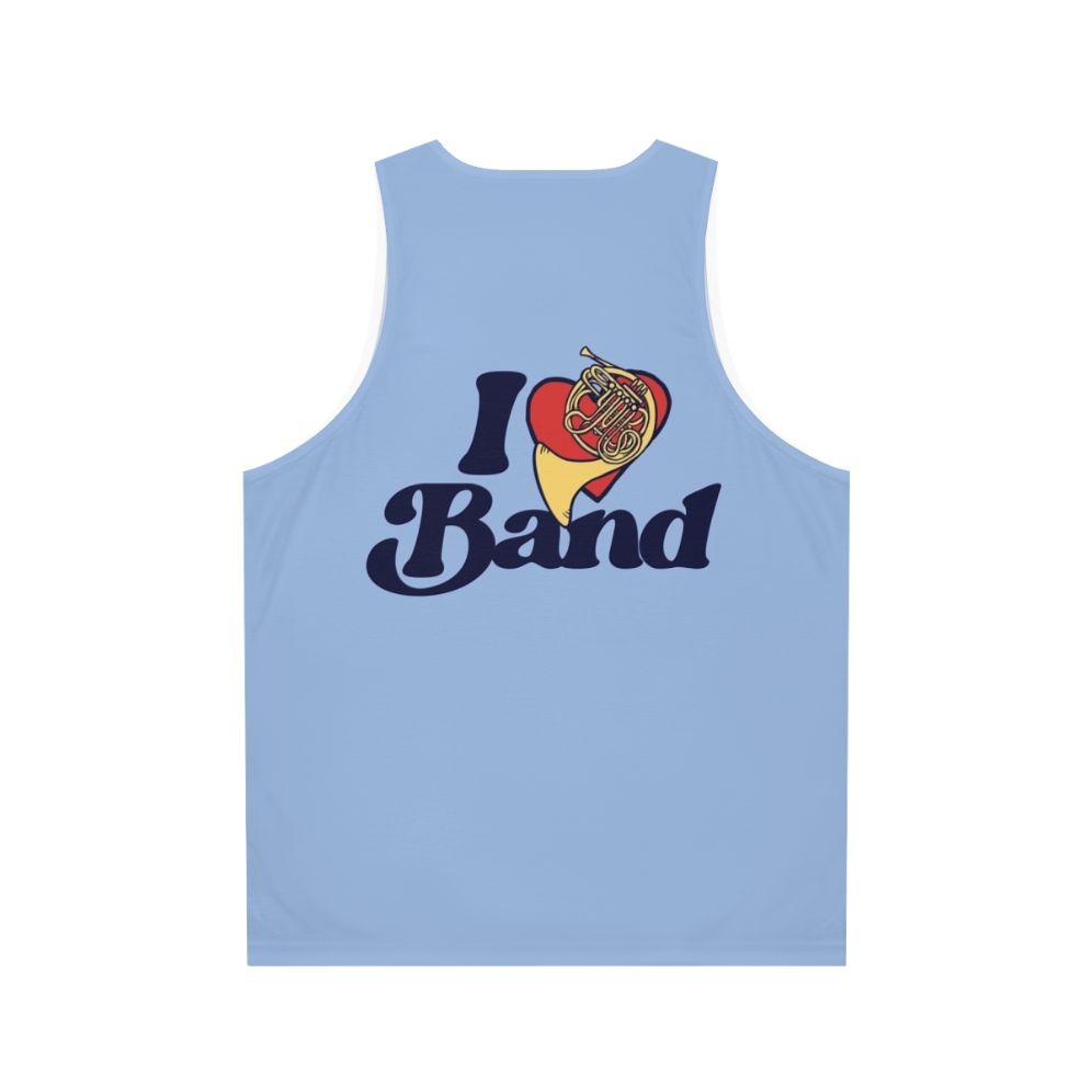 I Love Band Unisex French Horn Tank Top - Back