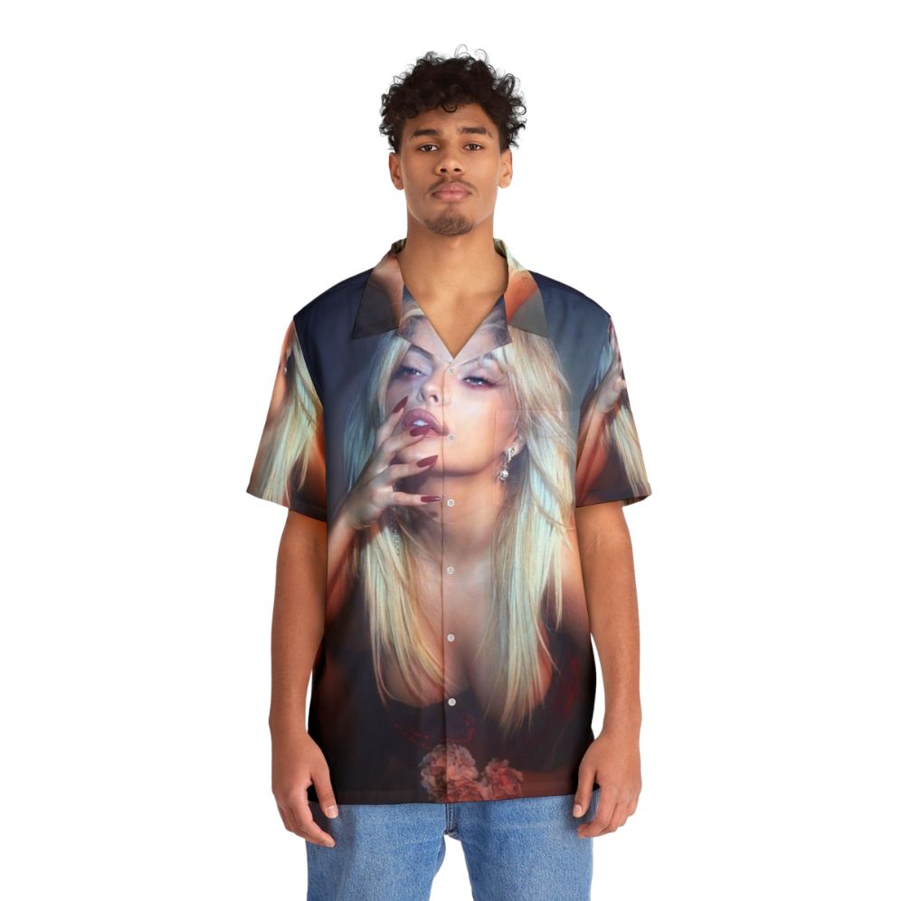 Bebe Rexha Floral Hawaiian Shirt - People Front