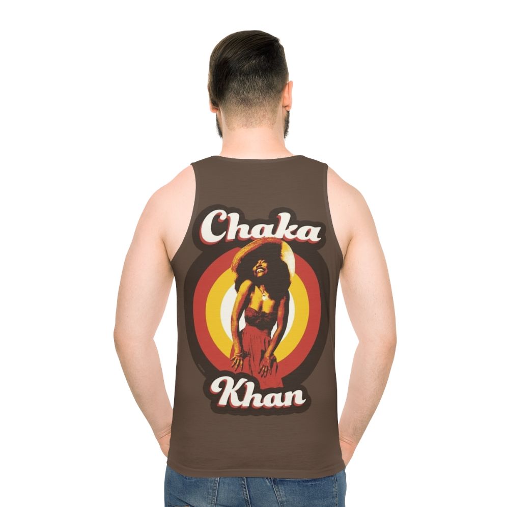 Chaka Khan 70s Funky Soul Unisex Tank Top - men back