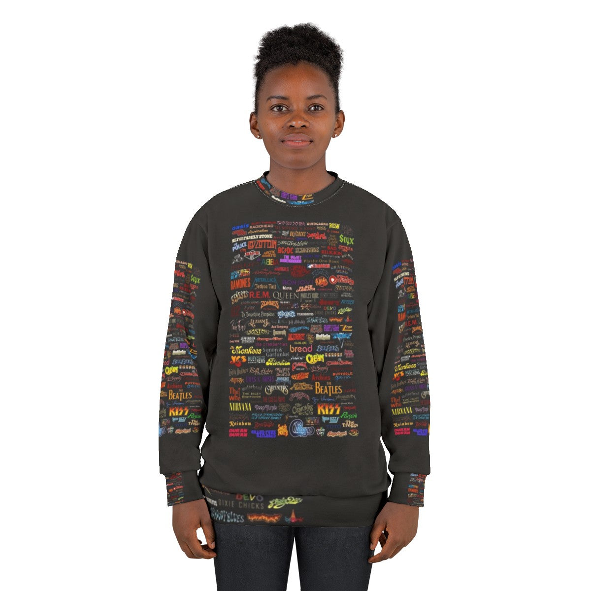 Classic Rock Band Poster Sweatshirt - women