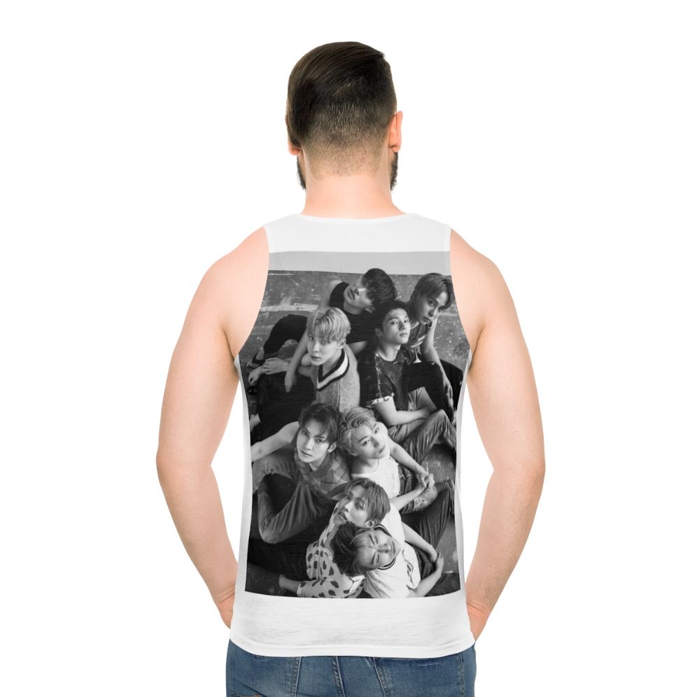 Ateez 'Dazed' Unisex Tank Top - men back