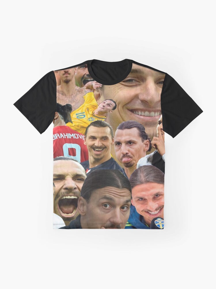 Zlatan Ibrahimovic Graphic T-Shirt for Football and Soccer Fans - Flat lay