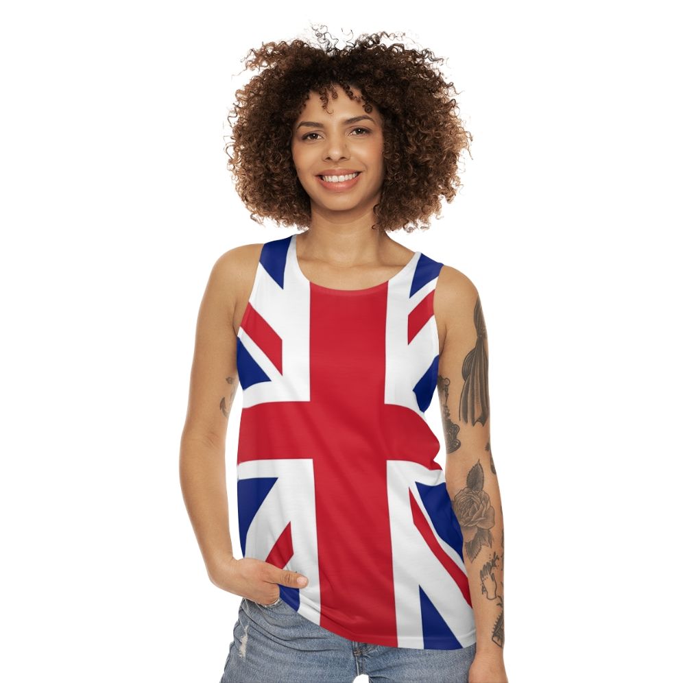 Patriotic Union Jack Flag Unisex Tank Top - women