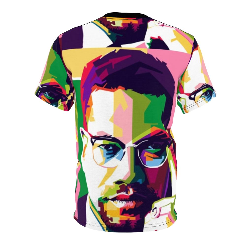 Empowering African American Heritage T-shirt with Malcolm X Tribute Design - Back