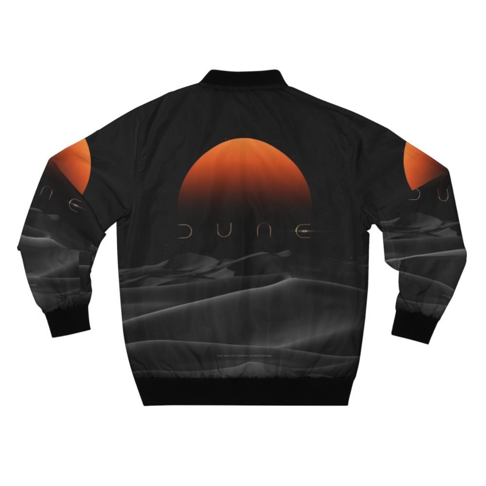 Dune Sunset Bomber Jacket with orange and black design - Back