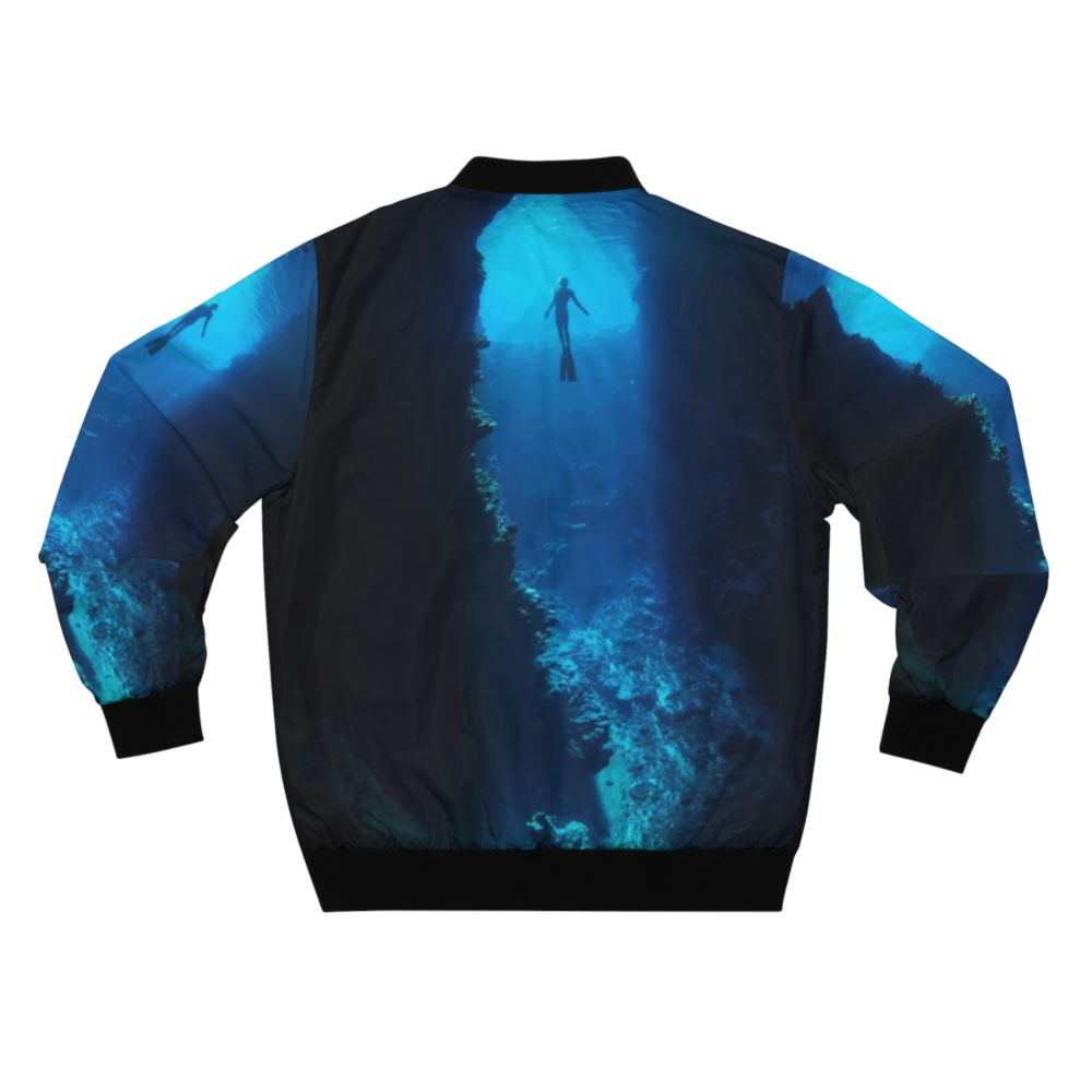 A stylish free diver bomber jacket for spearfishing and ocean exploration - Back