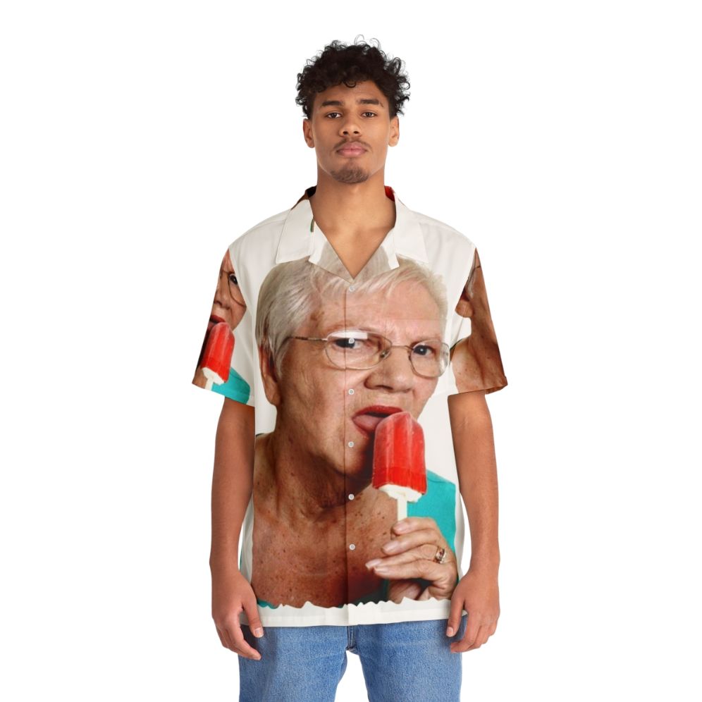 Grandma's Tropical Ice Cream Hawaiian Shirt - People Front